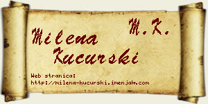 Milena Kucurski vizit kartica